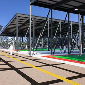 Steel roof prototype multipurpose courts