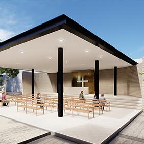 Open chapel and wake rooms St Nicolas graveyard
